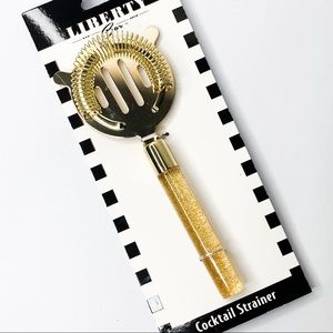 Liberty Bar Drinks Cocktail Strainer Gold Glitter